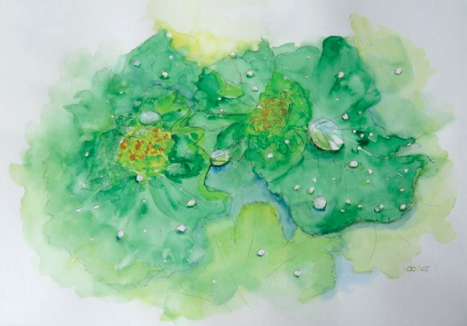 Aquarell Blätter
